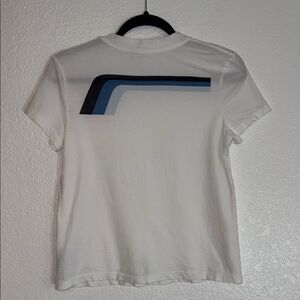 James Perse White Tee with Blue Graphic